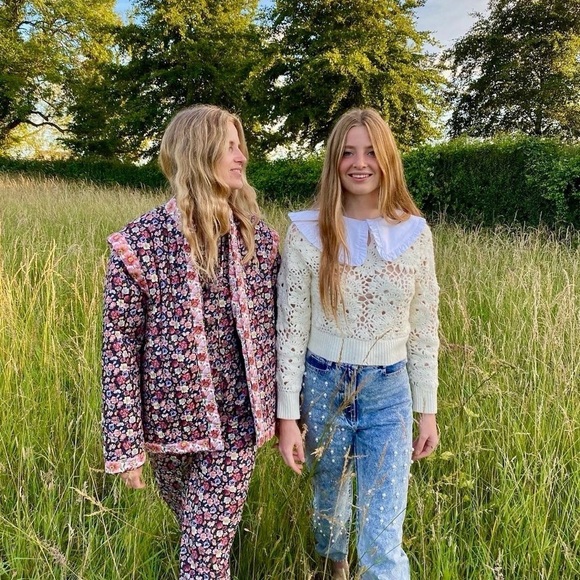 Sea New York Leslie Quilted Floral Cotton Jacket Pink Black Size Small - Picture 16 of 16